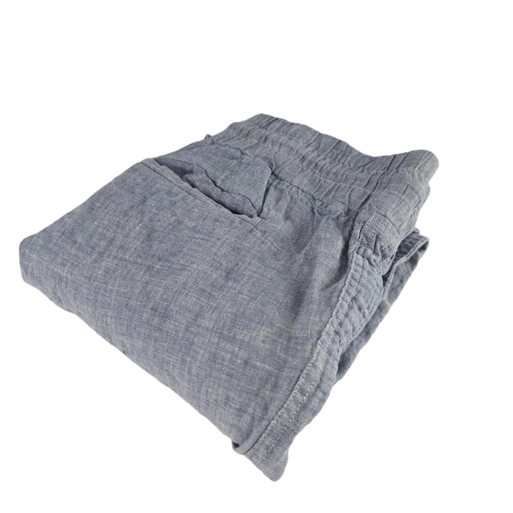Athleta Womens 2 Blue Cabo Linen Drawstring Tapered Jogger Pants 530642-00